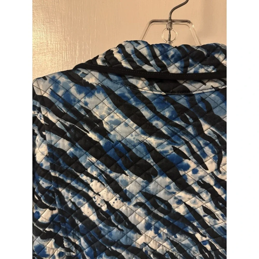 Ruby Rd Women's Size‎ L Blue And Black Full Zip Jacket